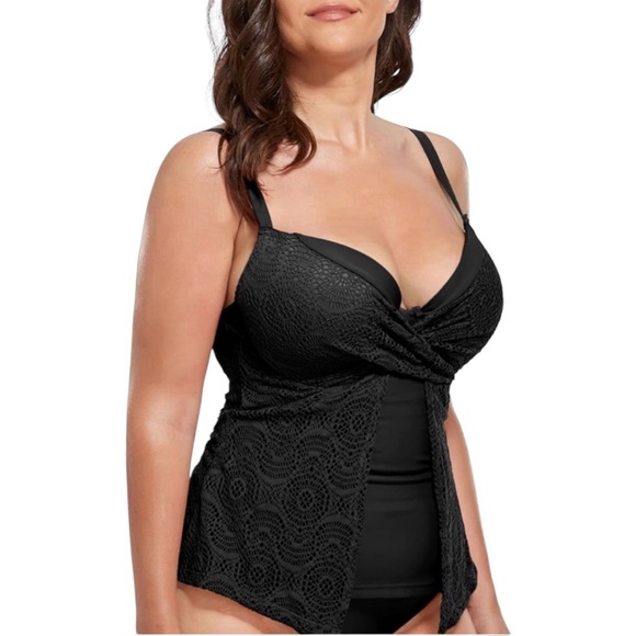 FULLFITALL | Tankini Top with Underwire & Tummy Control, Size 18, NWT - Picture 2 of 14